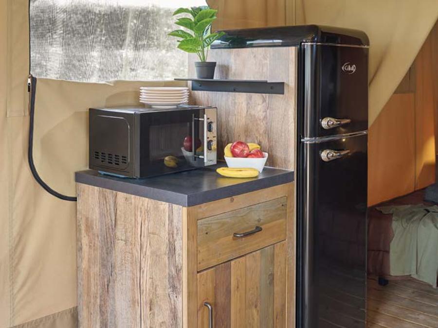 Tente en toile et en bois 5 personnes - Tente lodge tout confort 1