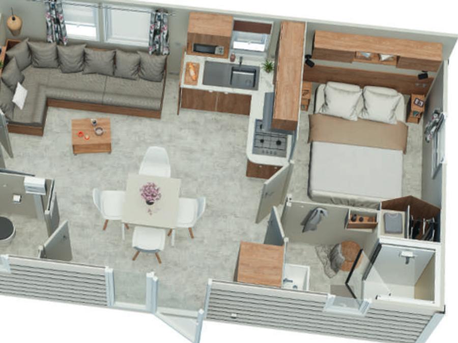 Mobilhome 6 personnes - 3 chambres Magnolia IRM 30 m² climatisation 10