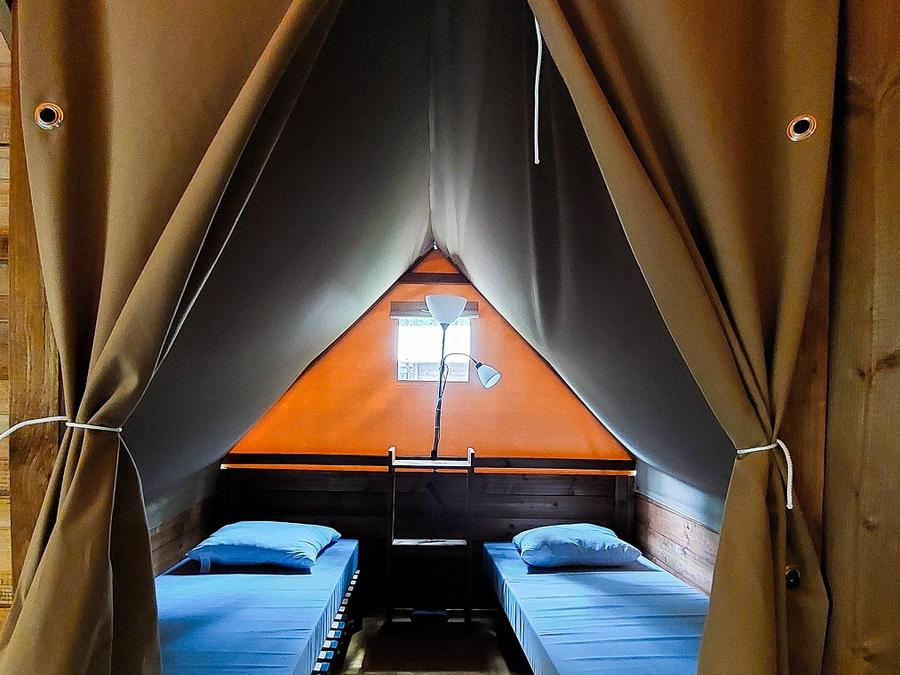 Tente en toile et en bois 4 personnes - Cabane “Tribu” 2