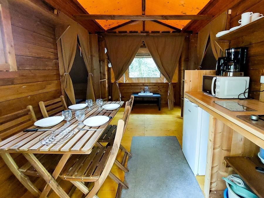 Tente en toile et en bois 4 personnes - Cabane “Tribu” 3