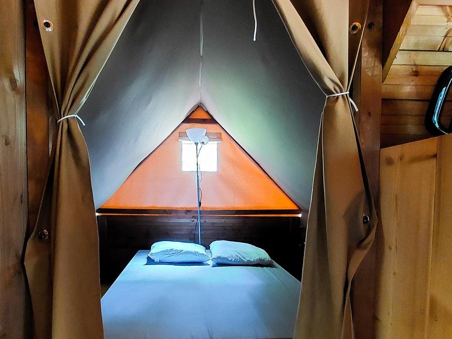 Tente en toile et en bois 4 personnes - Cabane “Tribu” 1