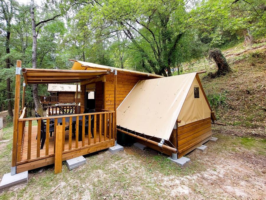 Tente en toile et en bois 4 personnes - Cabane “Tribu” 0