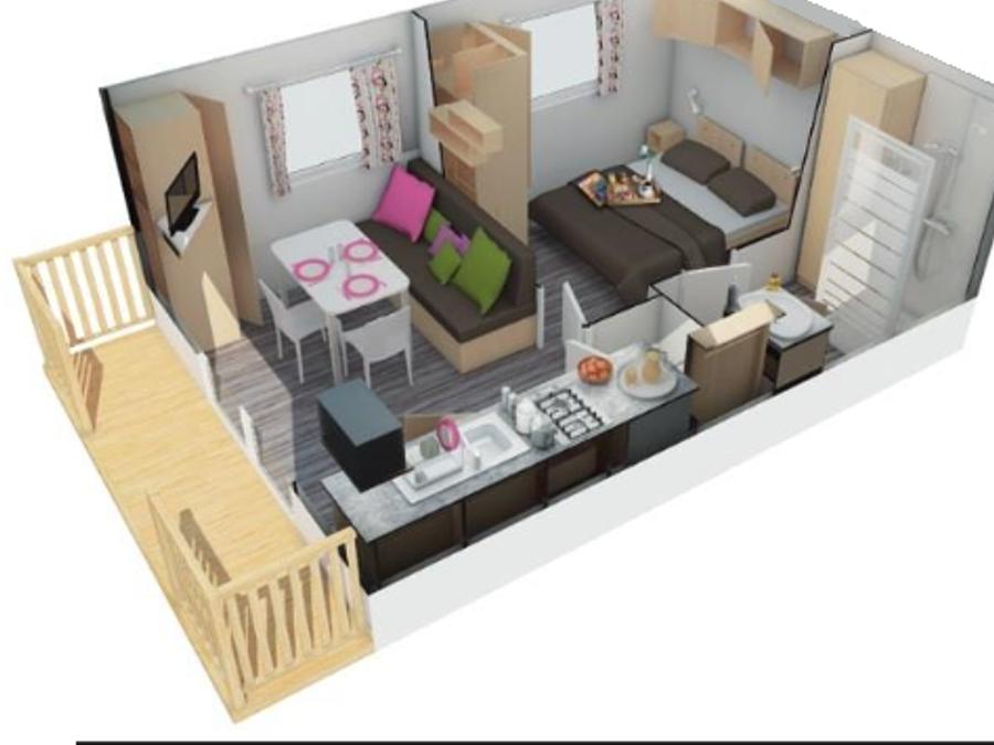 Mobilhome 2 personnes - CORSAIR climatisé 6