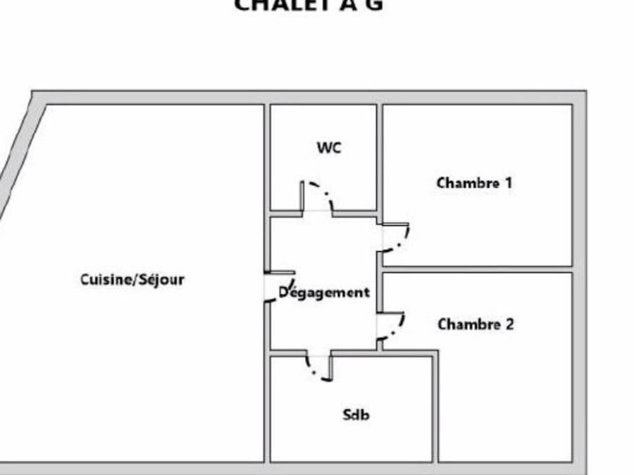 Chalet 5 personnes - Chalet Ker poule et Ker Scorff 2 chambres 8