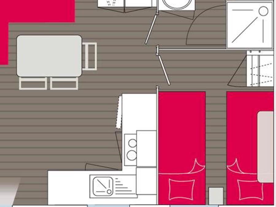 Mobilhome 4 personnes - Mobil Home Confort Ploumanac'h Dimanche- 2 chambres 8