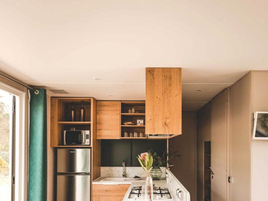 Mobilhome 6 personnes - Prestige Plus 3 chambres - 2 salles de bain 40m² - Côté Jardin 2