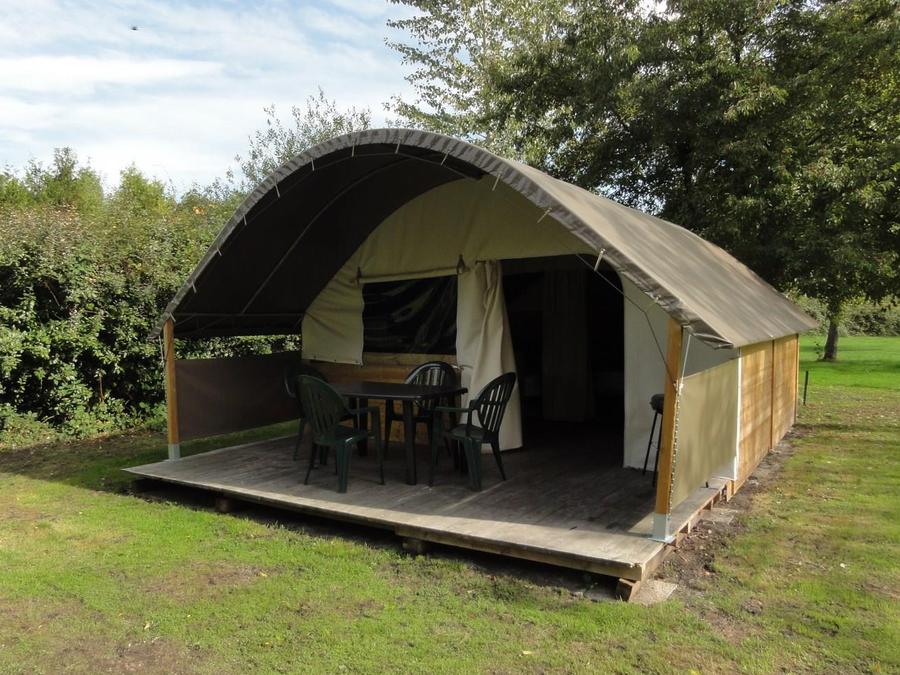 Tente en toile et en bois 4 personnes - Insolite Tente Lodge sans sanitaires 2 chambres 25m² 7
