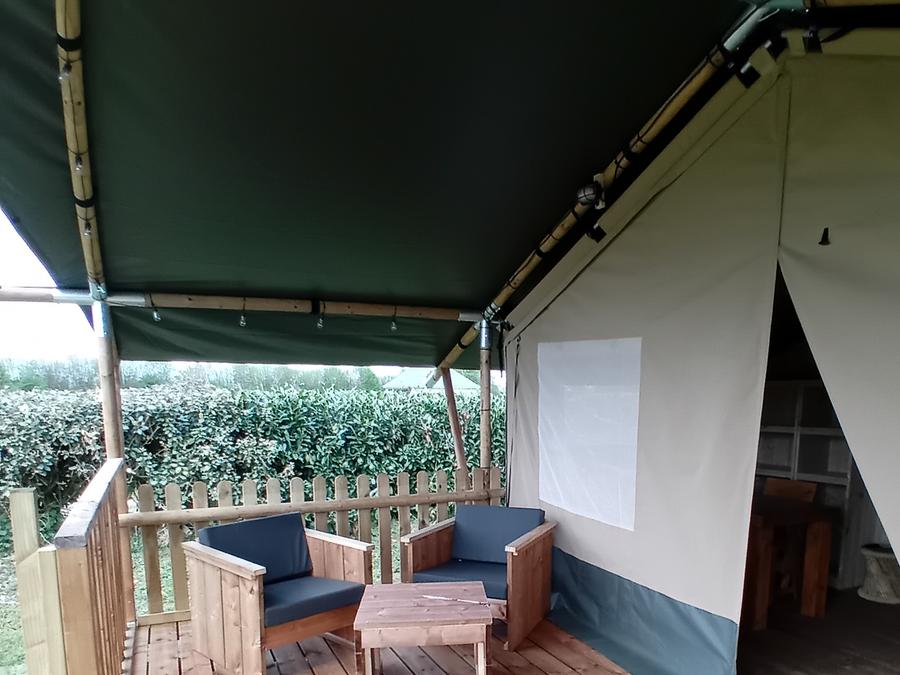 Tente en toile et en bois 4 personnes - Woody 25 Confort Safari Lodge Tente Salle de bain - 2 chambres 2