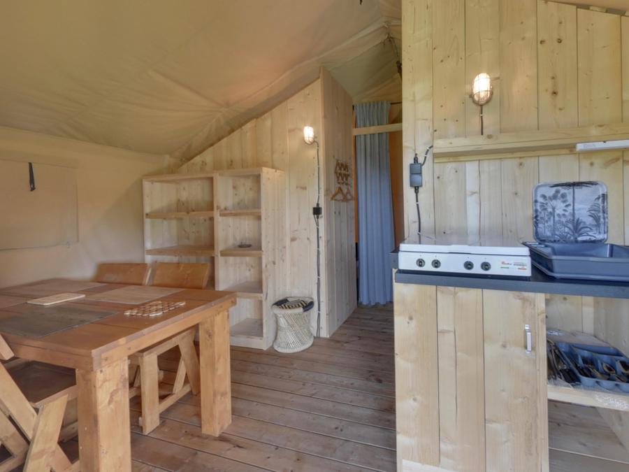 Tente en toile et en bois 4 personnes - Woody 25 Confort Safari Lodge Tente Salle de bain - 2 chambres 11