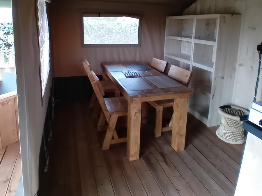 Tente en toile et en bois 4 personnes - Woody 25 Confort Safari Lodge Tente Salle de bain - 2 chambres 3