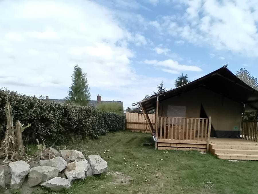 Tente en toile et en bois 4 personnes - Woody 25 Confort Safari Lodge Tente Salle de bain - 2 chambres 6