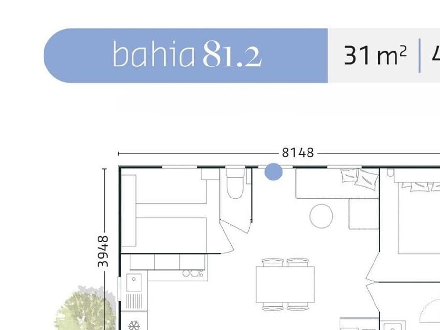 Mobilhome 4 personnes - Premium 2 chambres 31m² 2