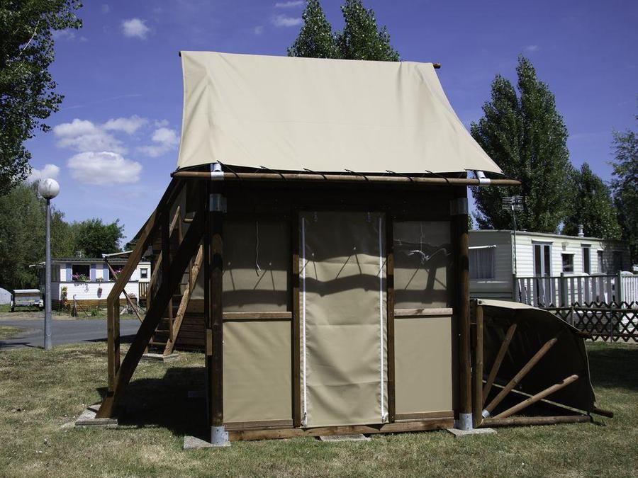 Tente en toile et en bois 2 personnes - Tente bivouac (cyclistes uniquement) 0