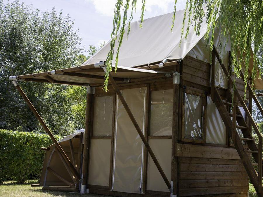 Tente en toile et en bois 2 personnes - Tente bivouac (cyclistes uniquement) 2