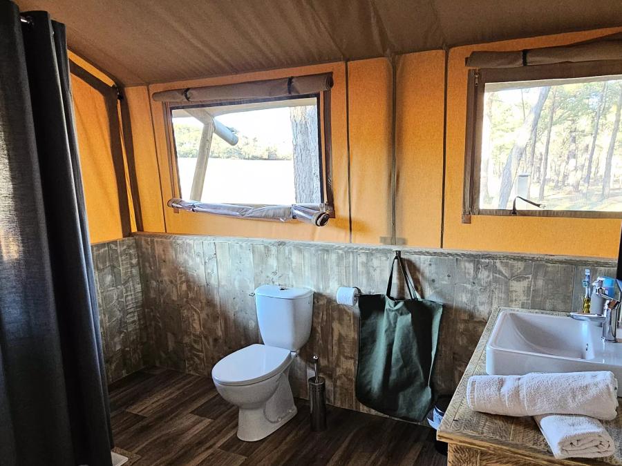 Tente en toile et en bois 4 personnes - Tente Lodge 3 Pièces 4 Personnes PMR 2
