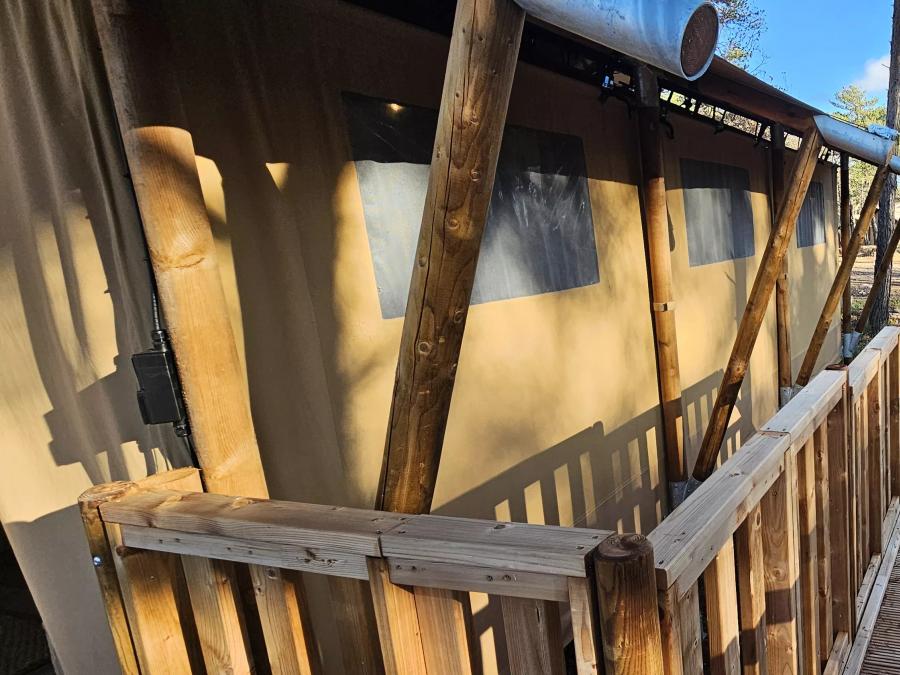 Tente en toile et en bois 4 personnes - Tente Lodge 3 Pièces 4 Personnes PMR 6