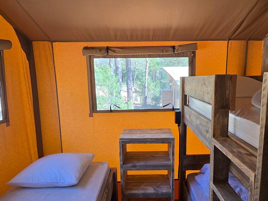 Tente en toile et en bois 5 personnes - Tente Lodge - 35 m² - 2 chambres 9