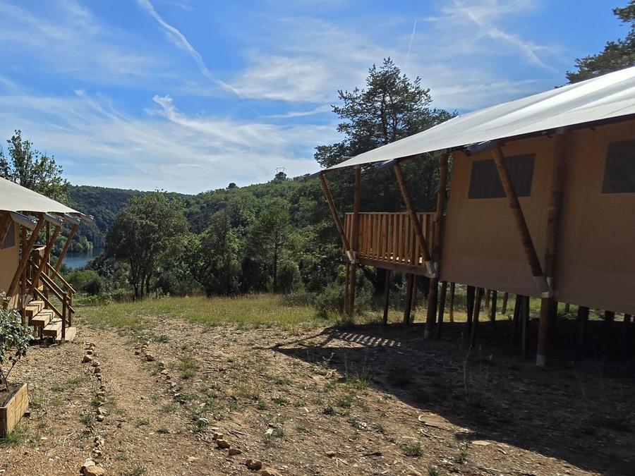 Tente en toile et en bois 5 personnes - Tente Lodge - 35 m² - 2 chambres 3