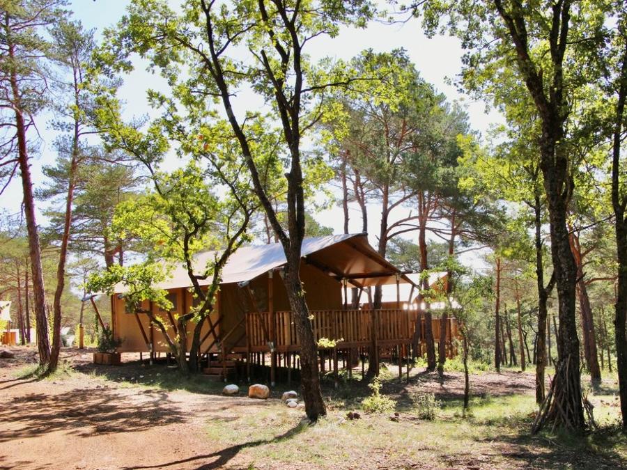 Tente en toile et en bois 5 personnes - Tente Lodge - 35 m² - 2 chambres 0