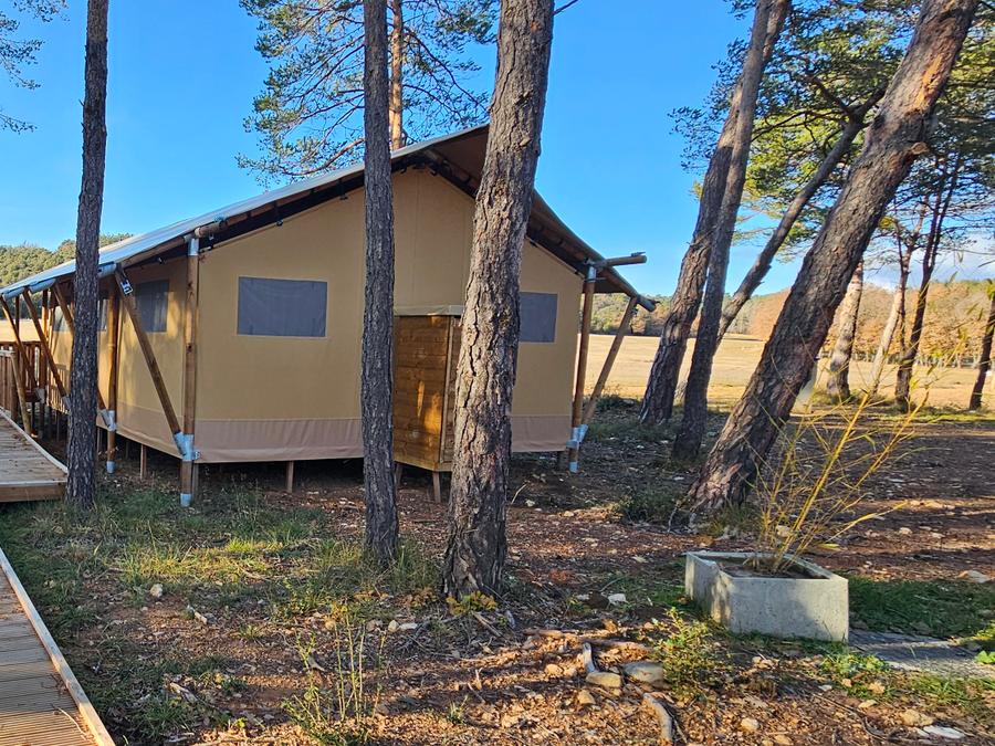 Tente en toile et en bois 4 personnes - Tente Lodge - 35 m² - 2 chambres - PMR 3