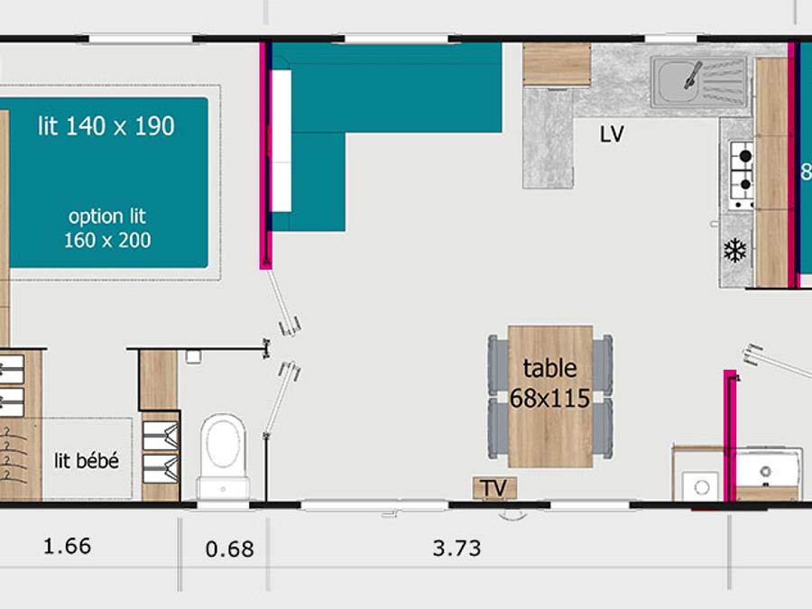 Lodge 4 personnes - Lodge 2 chambres XL 3