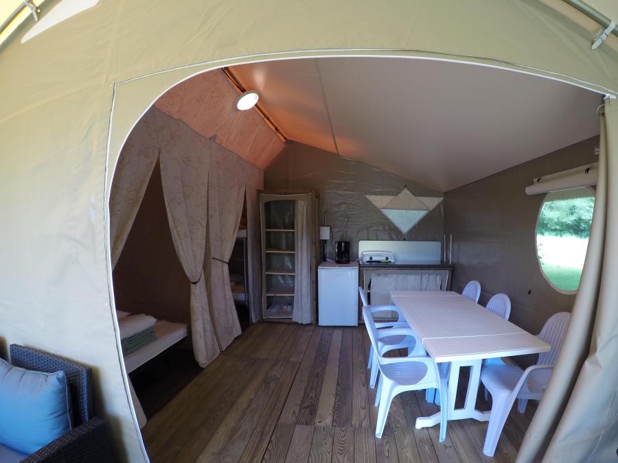 Tente en toile et en bois 5 personnes - Tente Safari 6