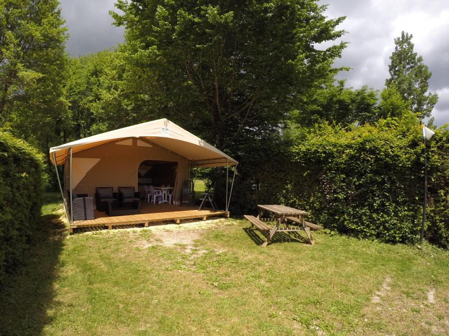 Tente en toile et en bois 5 personnes - Tente Safari 0