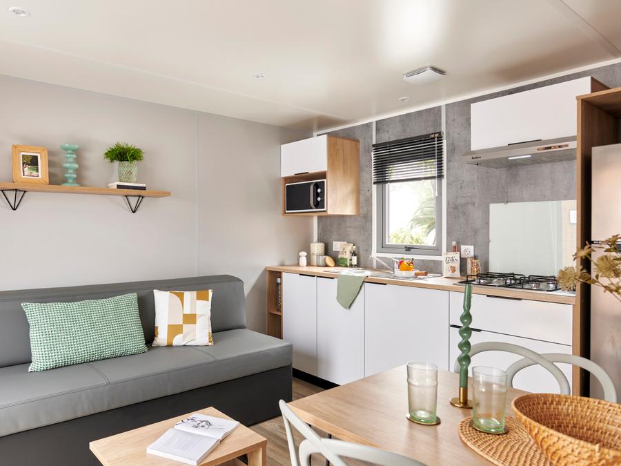Mobilhome 6 personnes - Prestige Duo - 2 chambres - 2 salles de bains - 2 WC - CLIM - TV + Lave vaisselle 2