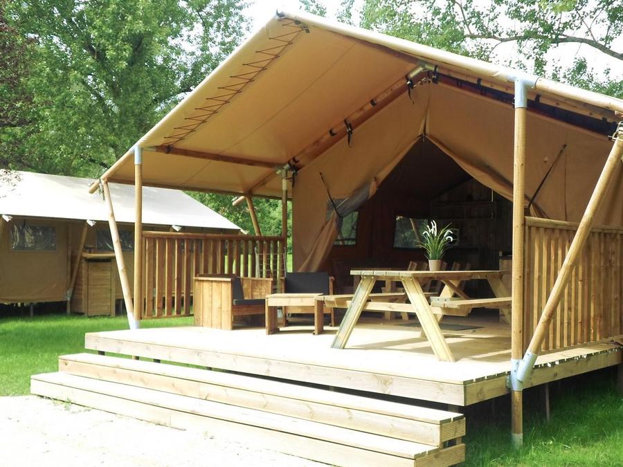 Tente en toile et en bois 6 personnes - Tente Lodge 1