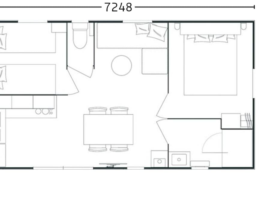 Mobilhome 4 personnes - Mobil home Premium- 27 m² - 2 chambres- TV 5