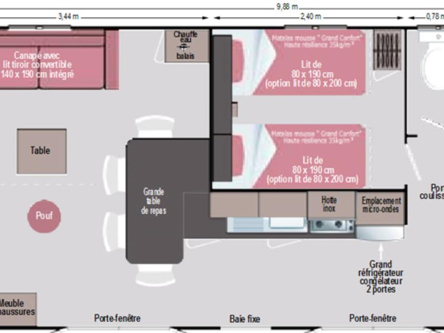 Mobilhome 4 personnes - Ramatuelle - VIP Cap Deseo - 34 m²- Vue Mer et Jacuzzi 8