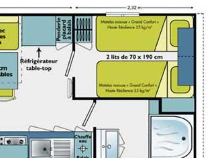 Mobilhome 4 personnes - Mougins - Altair - 2 CHAMBRES 25m² Vue Mer 2