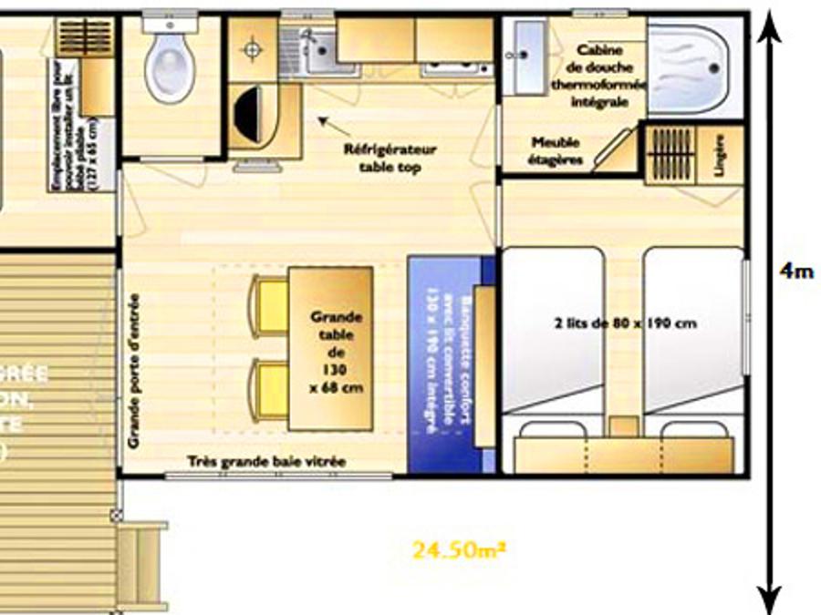 Mobilhome 4 personnes - Mobil Home Loggia - 27m² - 2 chambres 4