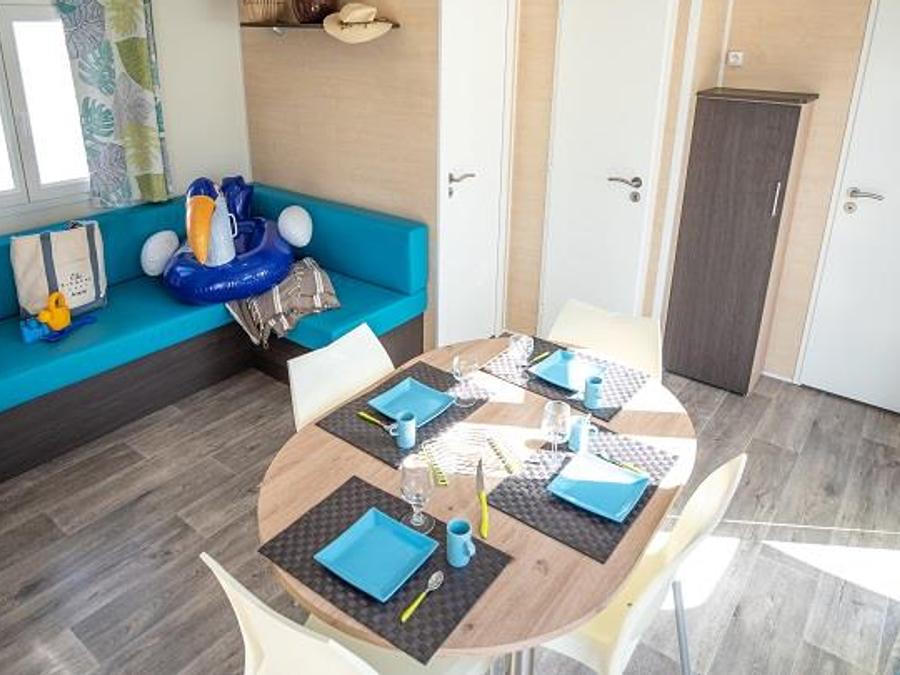 Mobilhome 4 personnes - Cottage Grand Confort Glenans 31m² - 2 chambres / Terrasse en bois couverte 2