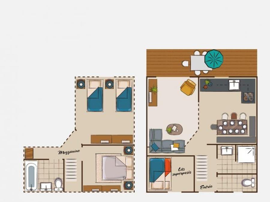 Chalet 9 personnes - Chalet duplex 6