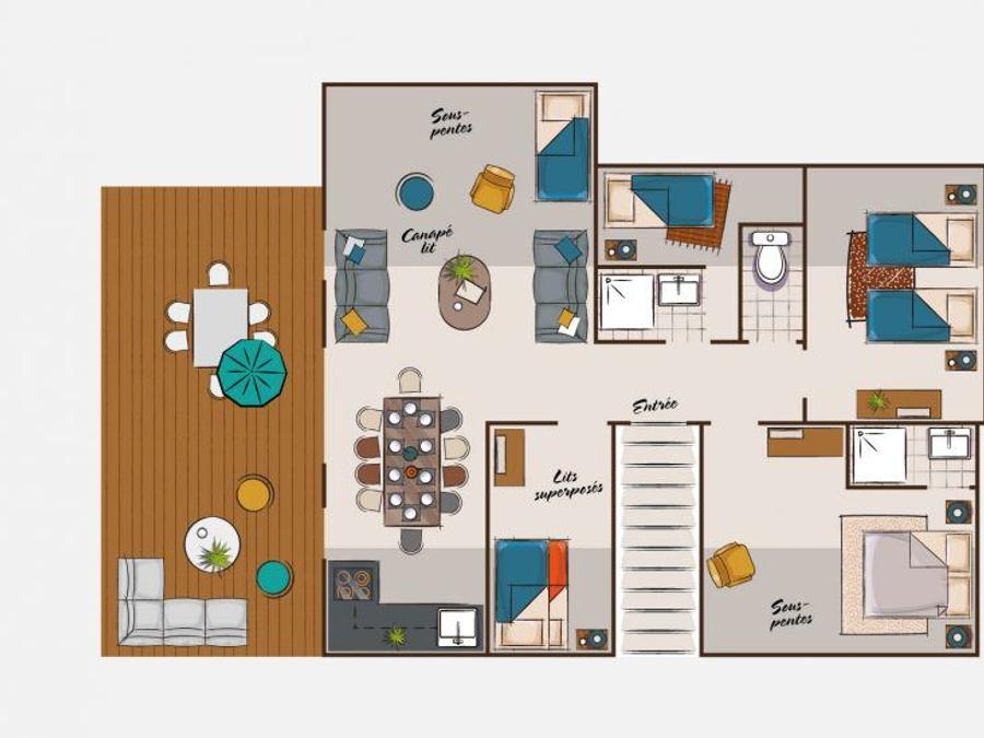 Appartement 10 personnes - Appartement Maxi tribu 5