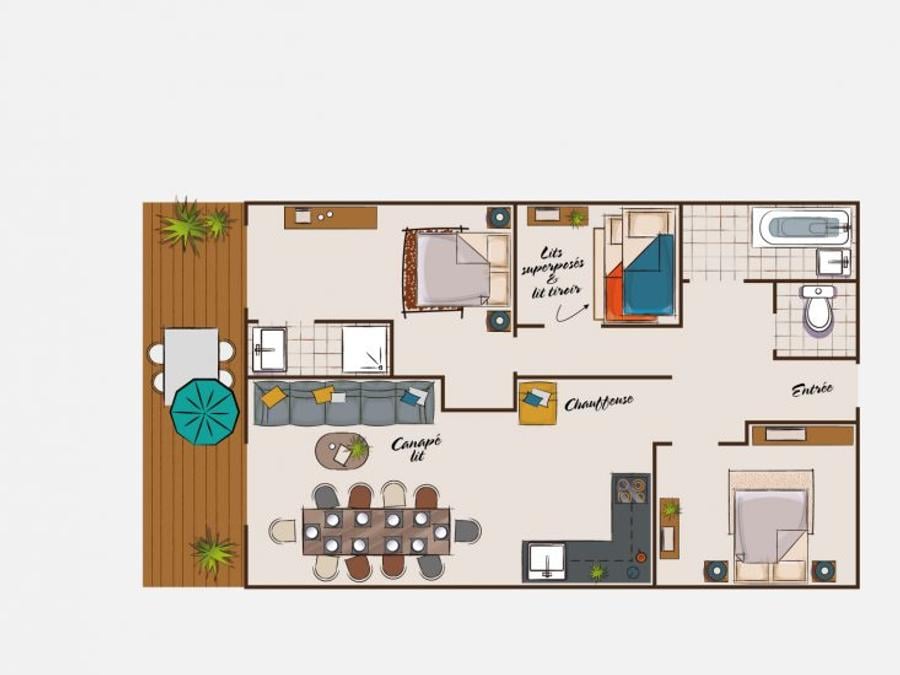 Appartement 10 personnes - Appartement Maxi tribu 6