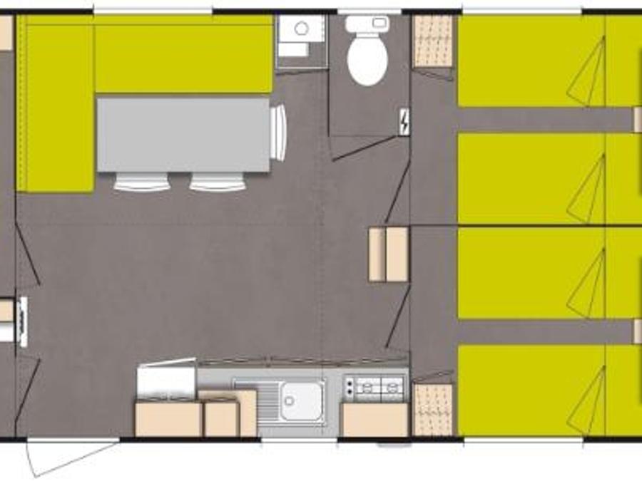 Mobilhome 6 personnes - Premium Pivoine - 3 chambres + terrasse 11.25 m² 5