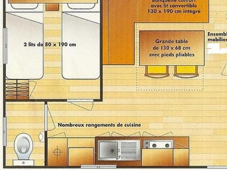 Mobilhome 4 personnes - Mobil-home Eco - Confort 28m² 2 chambres - Arrivée le Samedi en Juillet et Août 8