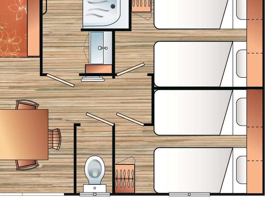 Mobilhome 6 personnes - Mobil-home Grand Confort Riviera 35m² 3 chambres - Arrivée le Samedi en Juillet et Août 4