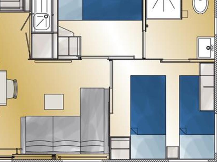 Mobilhome 6 personnes - TAOS Luxe - 3 chambres 7