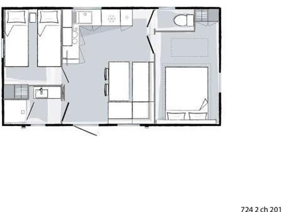 Mobilhome 4 personnes - Evasion 2 chambres 5