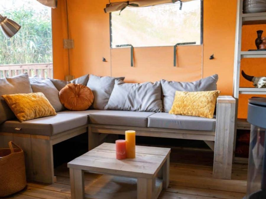 Tente en toile et en bois 9 personnes - Tente Safari 9 personnes - 4 chambres 0