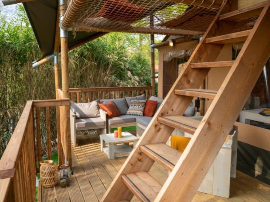 Tente en toile et en bois 9 personnes - Tente Safari 9 personnes - 4 chambres 2