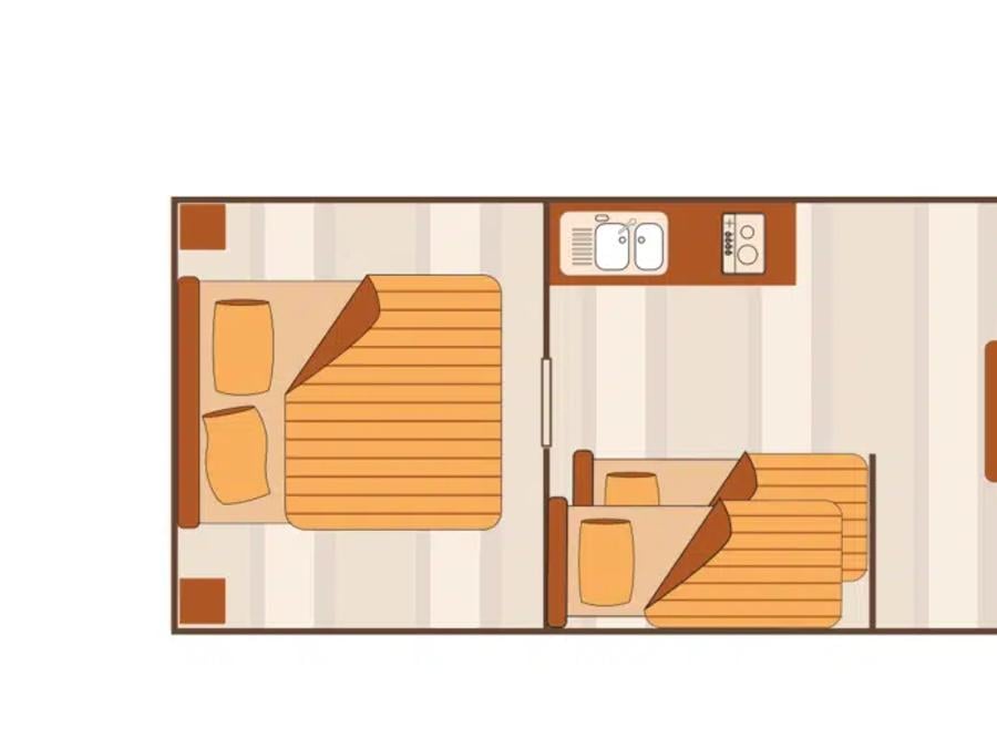 Hébergement 4 personnes - Insolite Nature Roulotte les Ecrins 1 chambre2/4 personnes 17m2 2/4 pers 11