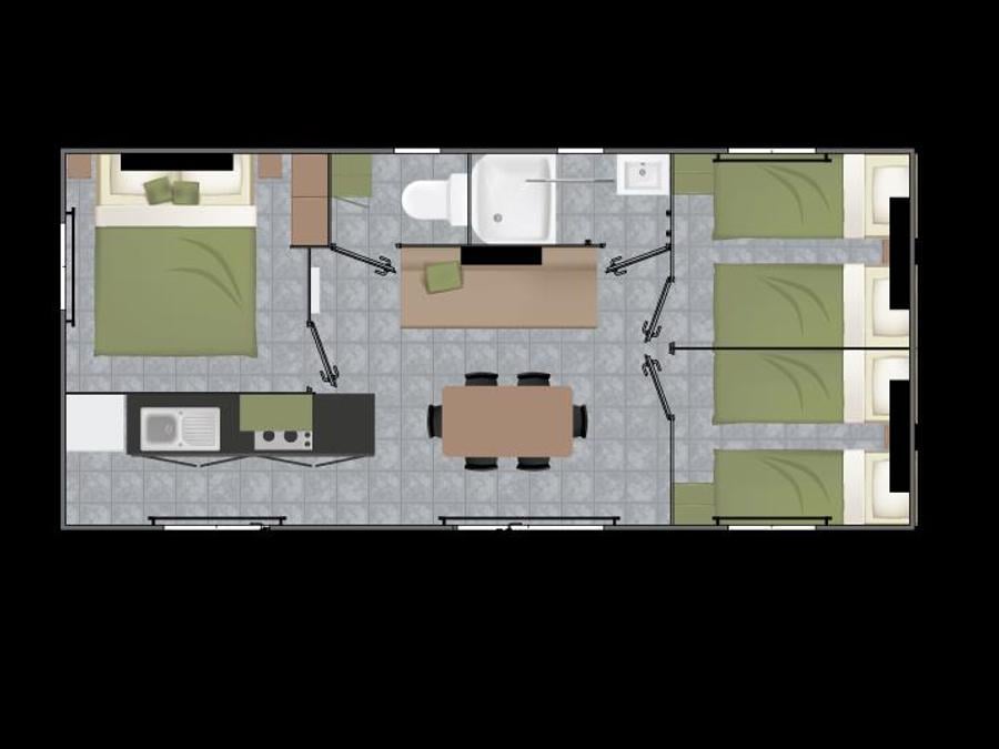 Mobilhome 6 personnes - COTTAGE FAMILY GRAND LUXE 5