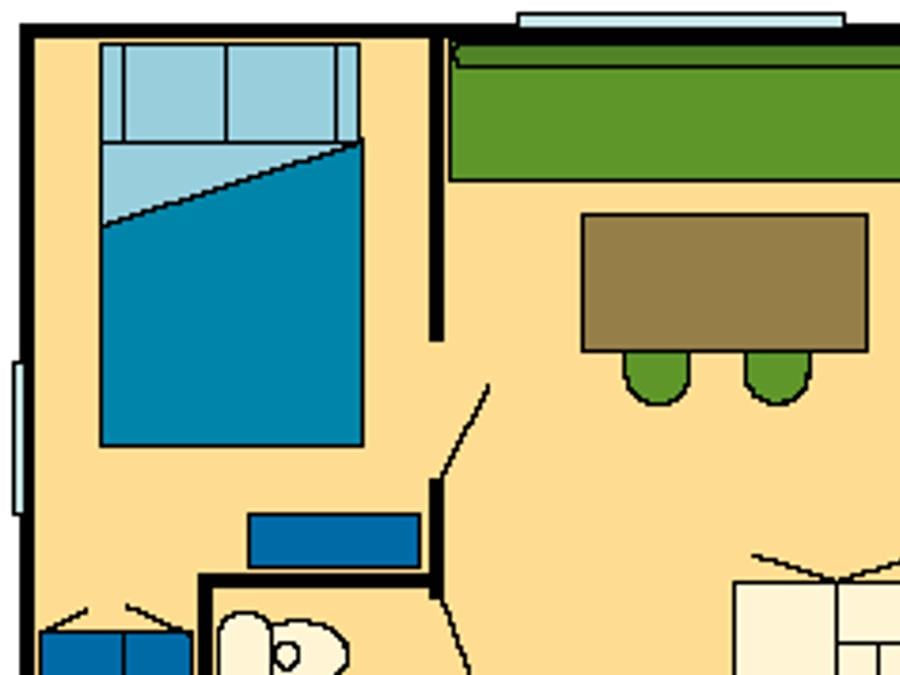 Mobilhome 4 personnes - CLASSIQUE TYPE III - CLIM - TV 4