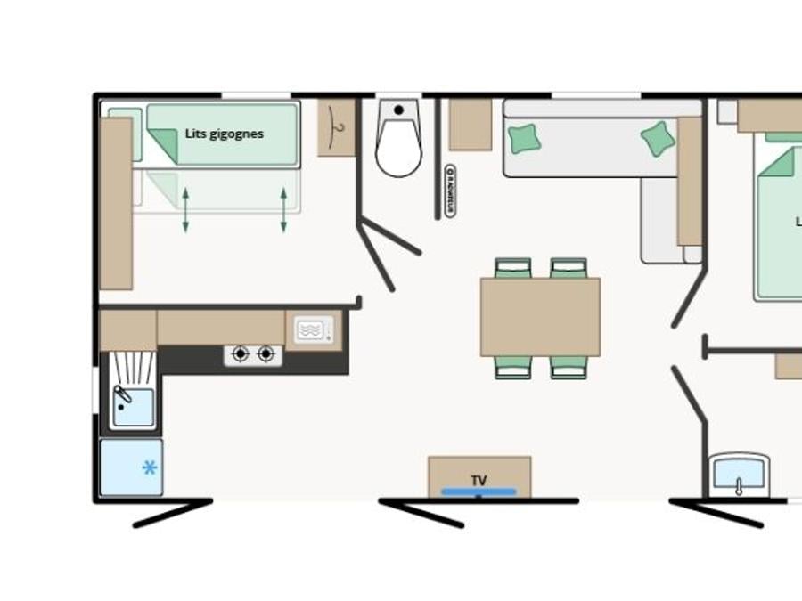 Mobilhome 4 personnes - Mobile-home BERGERONETTE**** 4 personnes 12