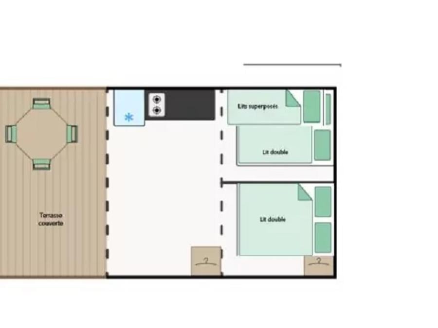 Tente en toile et en bois 4 personnes - Lodge STERNE 4