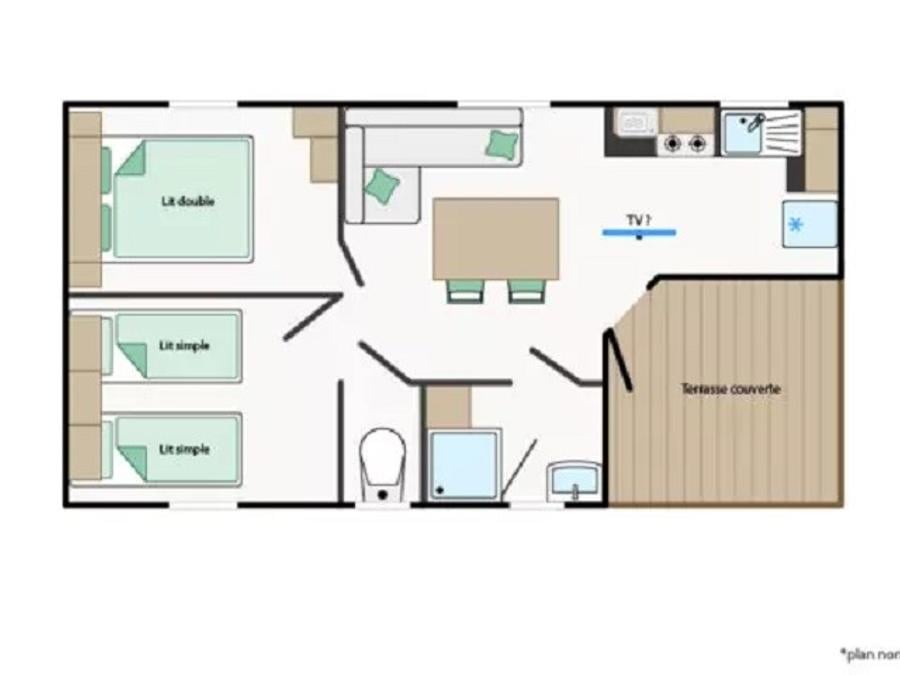 Mobilhome 4 personnes - Mobile-Home BERGERONNETTE**** 4 personnes 9